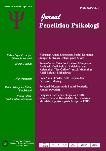 					View Vol. 7 No. 1 (2016): Jurnal Penelitian Psikologi
				