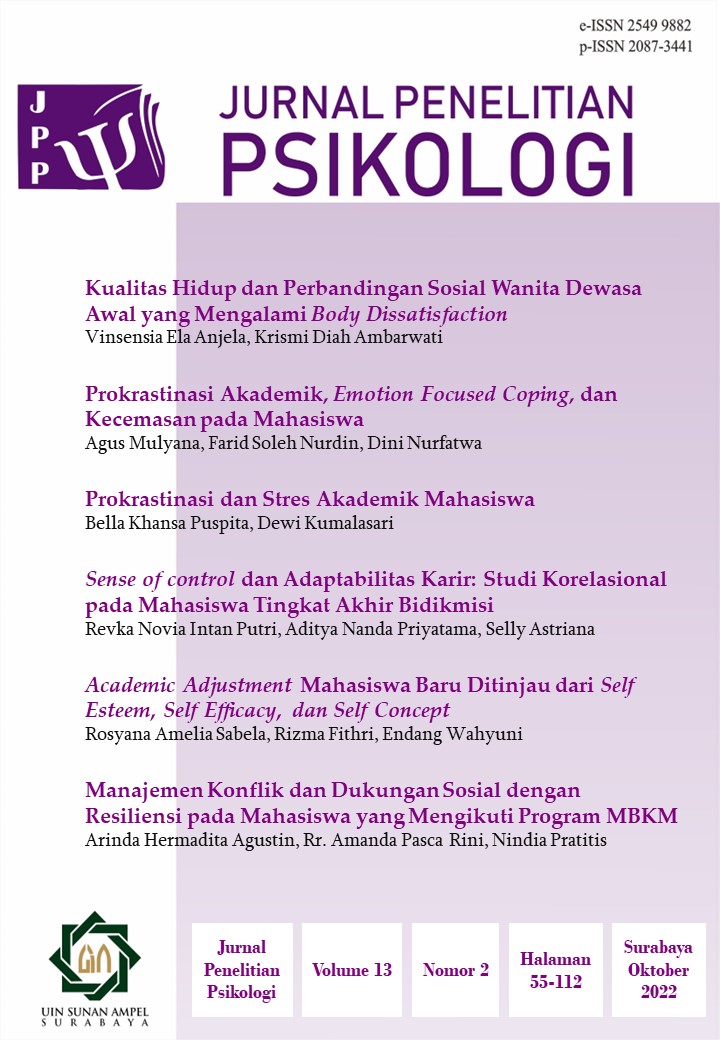 					View Vol. 13 No. 2 (2022): Jurnal Penelitian Psikologi
				